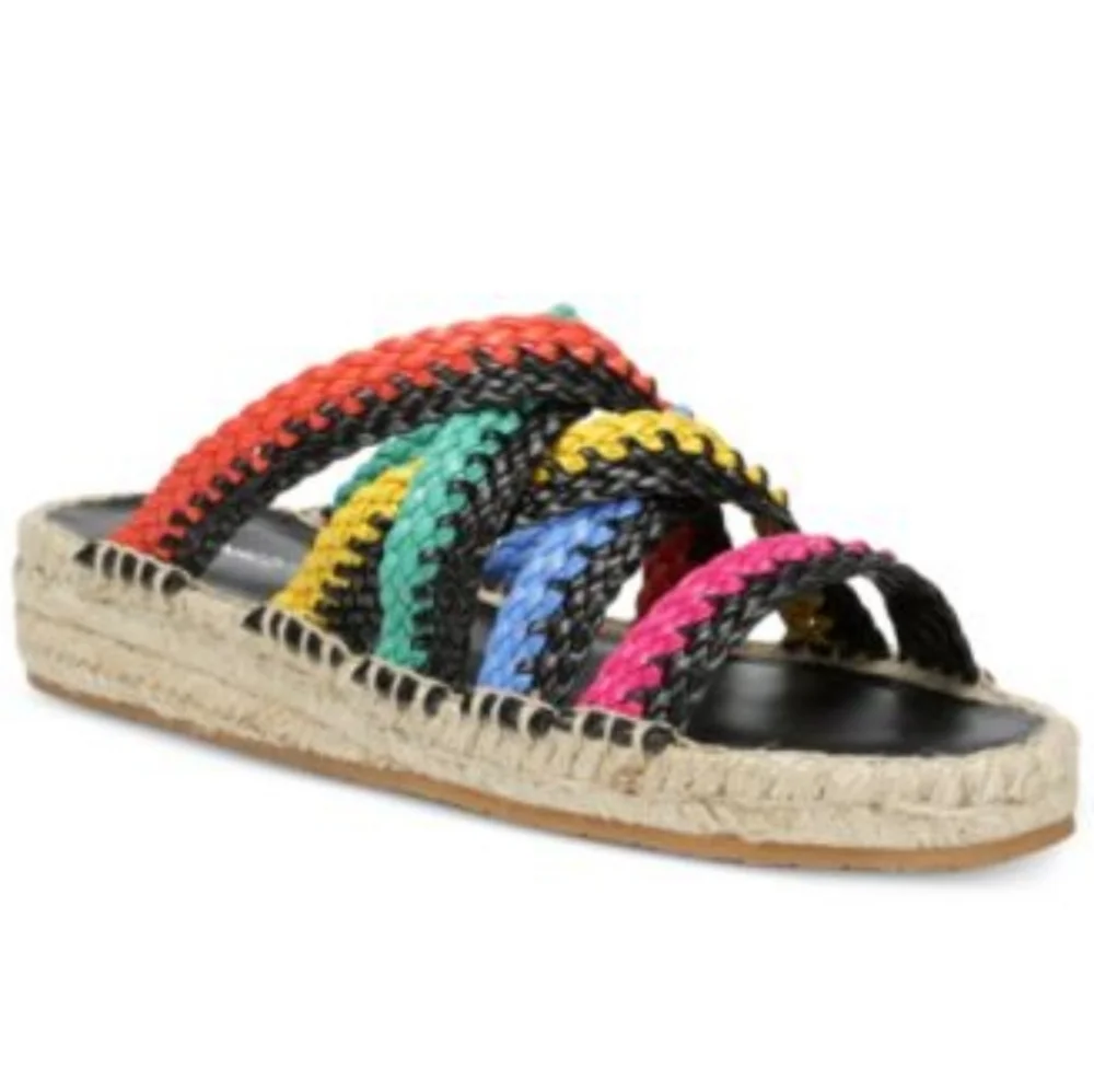 Donald Pliner Rhonda Braided Flat Sandals Size 7
